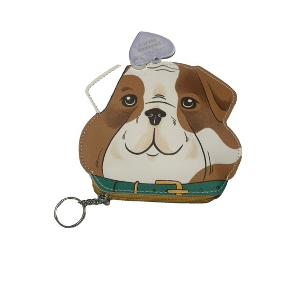 molly & rex dog keychain zipper pouch novelty approximately 5X5 inches